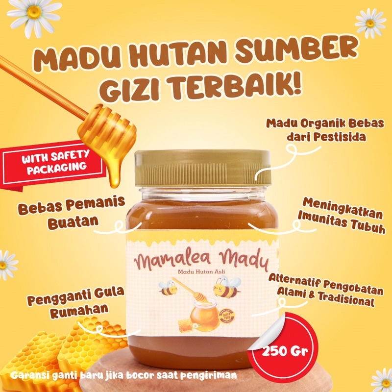 

MADU ASLI HUTAN 250 GR MADU MURNI 100% HALAL SEHAT MANIS NATURAL PURE RAW HONEY