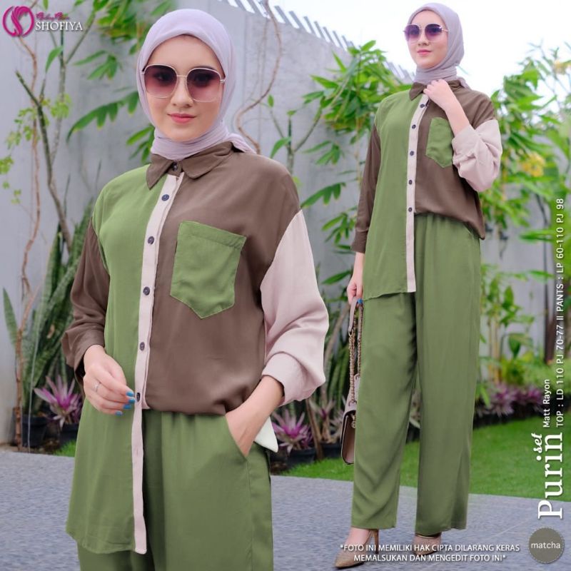 [BARU] YURIVA • NAMIRA • STEVY SET BY SHOFIYA / SETELAN WANITA MUSLIM TUNIK MIX CULOT JUMBO