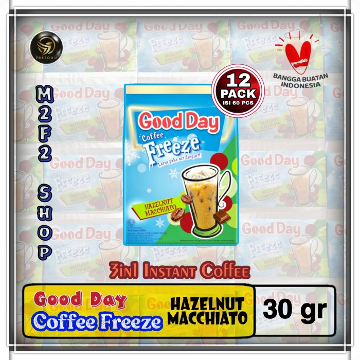 

GOOD DAY BUBUK COFFEE FREEZE HAZELNUT MACCHIATO SACHET 30 GR (12 PACK)