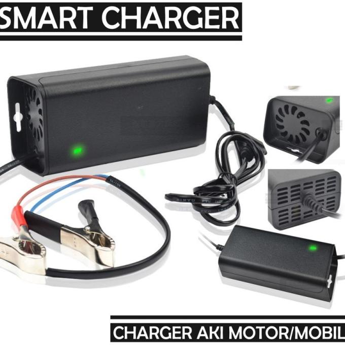 Charger AKI ACCU Mobil 10 A - 100 Ampere - Smart Fast Charging