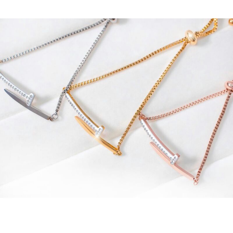 gelang serut titanium paku gl09 wanita
