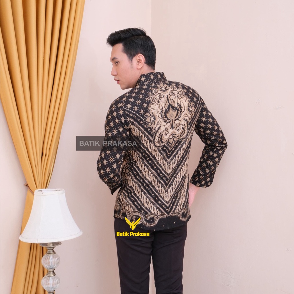 Kemeja Batik Prakasa Motif Hengkara Jakti Slimfit Lengan Panjang Batik Solo