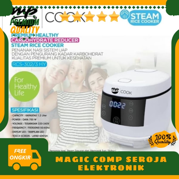 ORIGINAL Steam Rice Cooker Premium Healthy MP COOK Mayaka Nasi Masak RCS 302