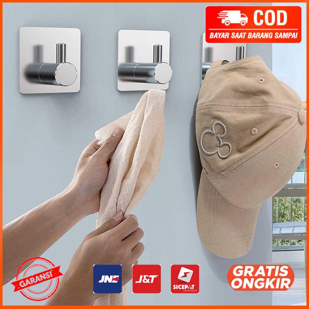 Gantungan Dinding Kapstok Hook Hanger Stainless Steel H012