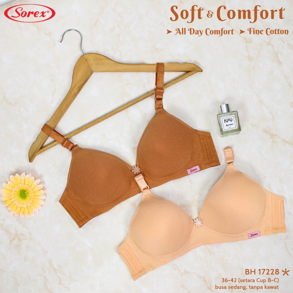 Bra BH Tanpa kawat Soft 17228 Sorex