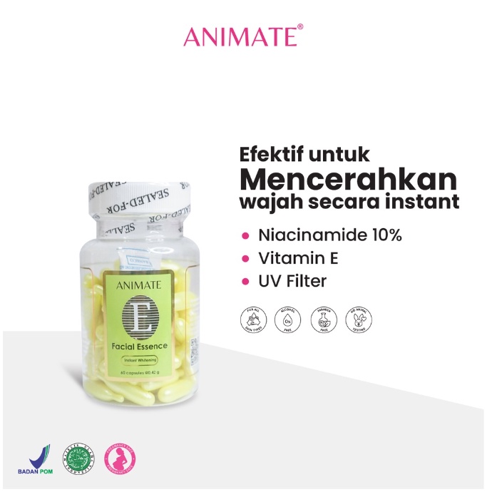 [BPOM] ANIMATE Facial Essence Capsule / Glowing Serum Cerah