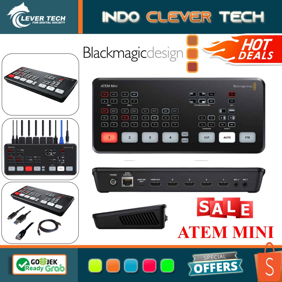 Blackmagic Design ATEM Mini Connector Cable Live Stream Switcher