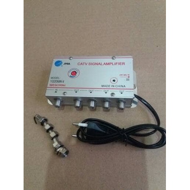 Antena Booster Splitter Antena Tv 4 Way / Penguat Sinyal 4 Cabang
