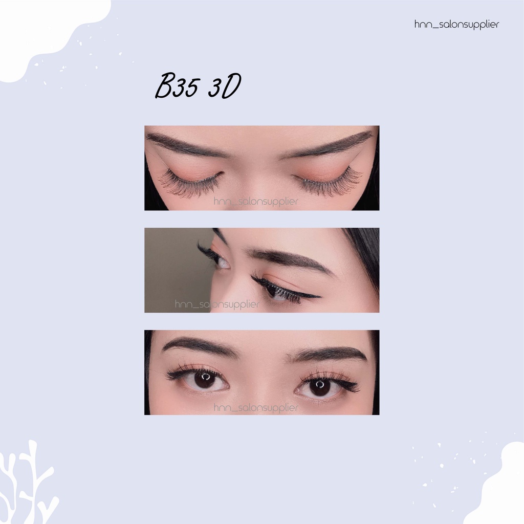 B35 3D Bulu Mata Palsu Handmade Fake Eyelash Eye Lashes Lash Artifivial Belle Eyelashes