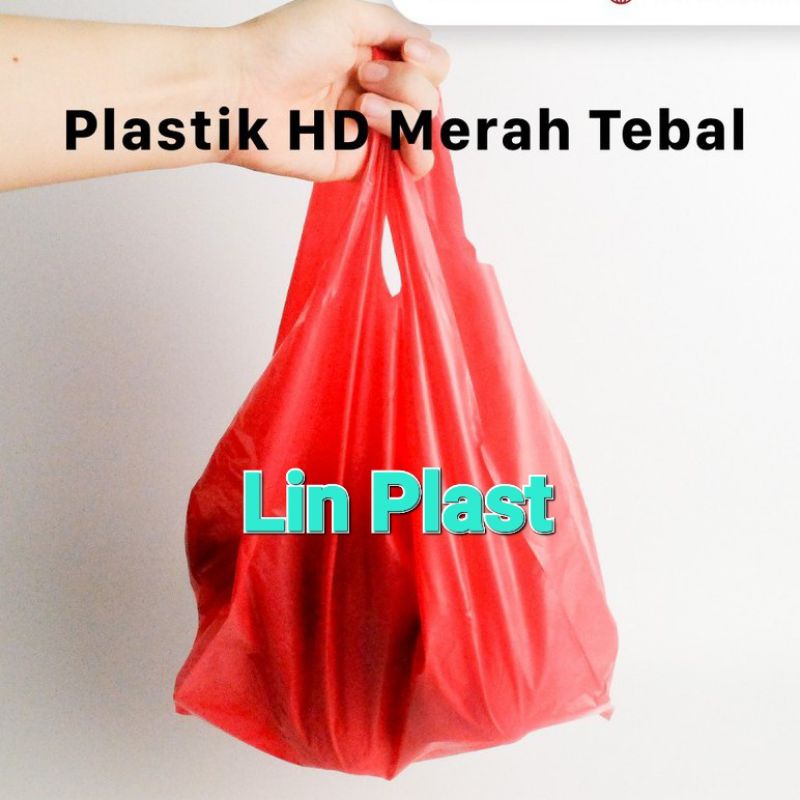 Kantong Plastik Kresek Merah HD Merah Tebal Ukuran 17 24 28 35 40