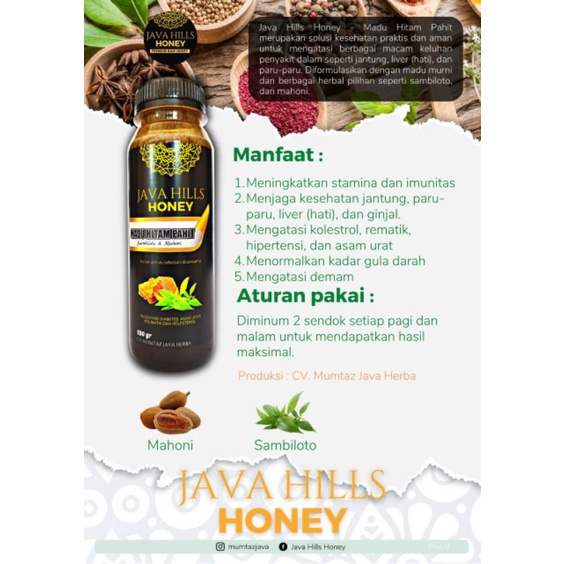 

Madu hitam pahit Java Hills honey madu herbal