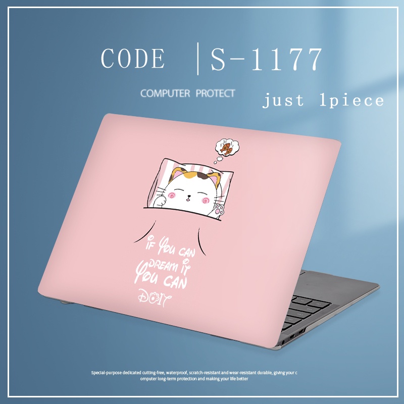 1pc Universal Bebas Potong COD Menyesuaikan Stiker Kulit Laptop Untuk Lenovo V340-14 IML V340-15IML S540-14 14 &quot;15.6&quot; Komputer Notebook Decal Doraemon Designs Covers