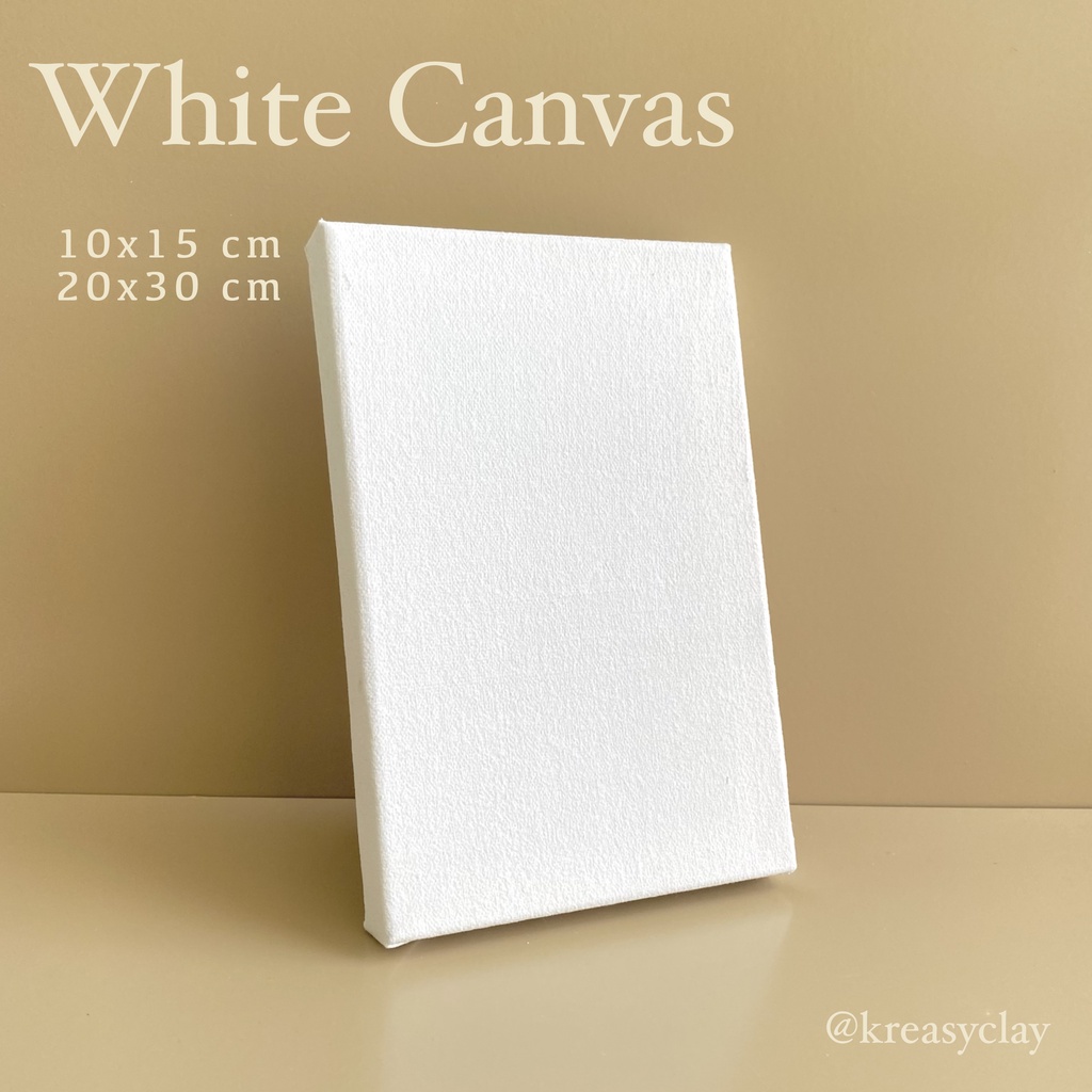 

White Canvas Persegi Panjang - Kanvas Putih Berbagai Macam Ukuran - Paint canvas - Kanvas Lukis + Frame kayu/spanram