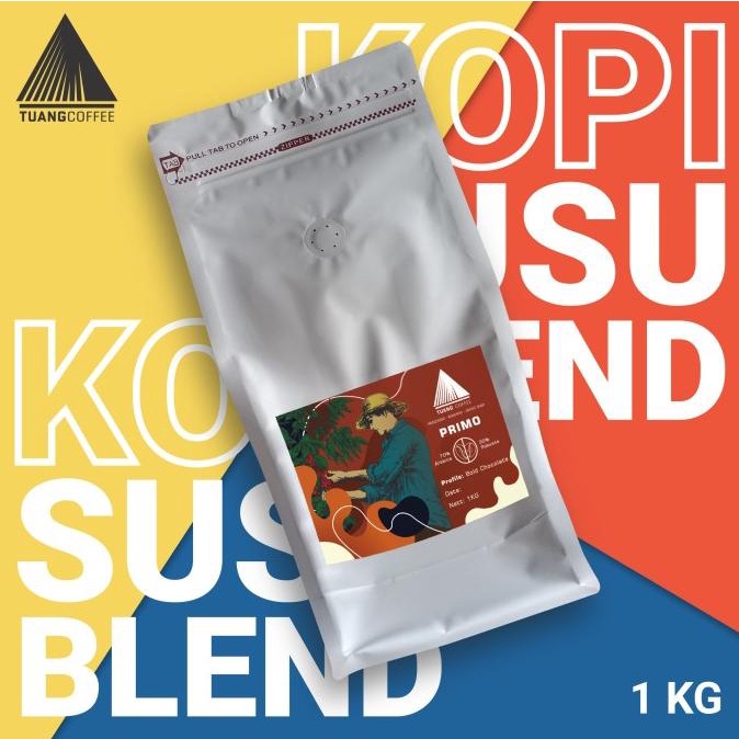 

TERBARU Roasted Bean Primo Blend Tuang Coffee (Arabica dan Robusta) 1kg /KOPI RUBE/KOPI KAPAL API/KOPI SLB/KOPI BUBUK/KOPI GOOD DAY