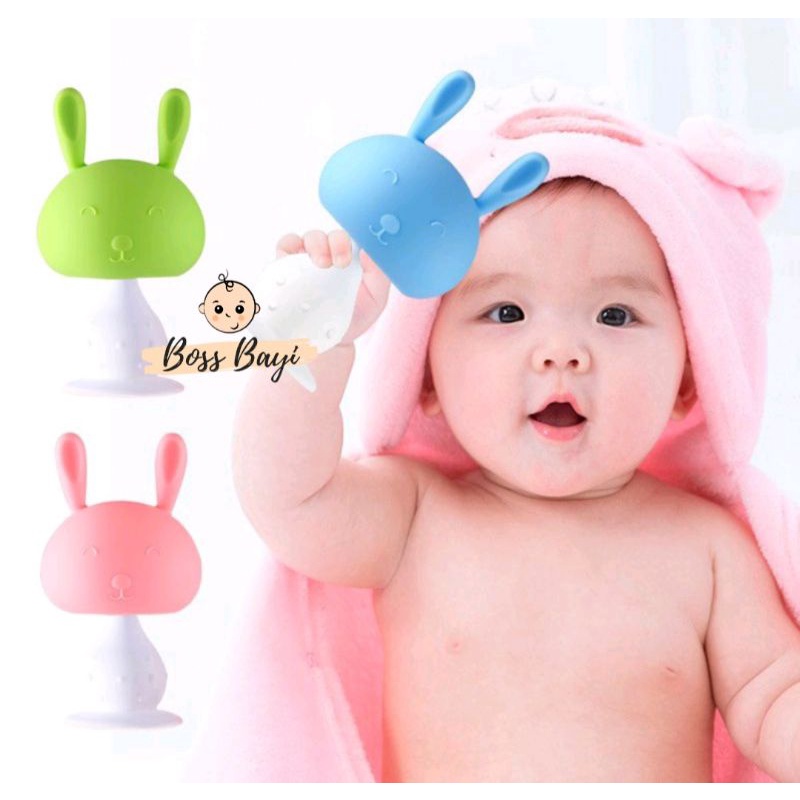 BOSS BAYI - Gigitan Silikon Bentuk Jamur / Teether Silicon Mushroom Ada Lonceng Bisa Bunyi