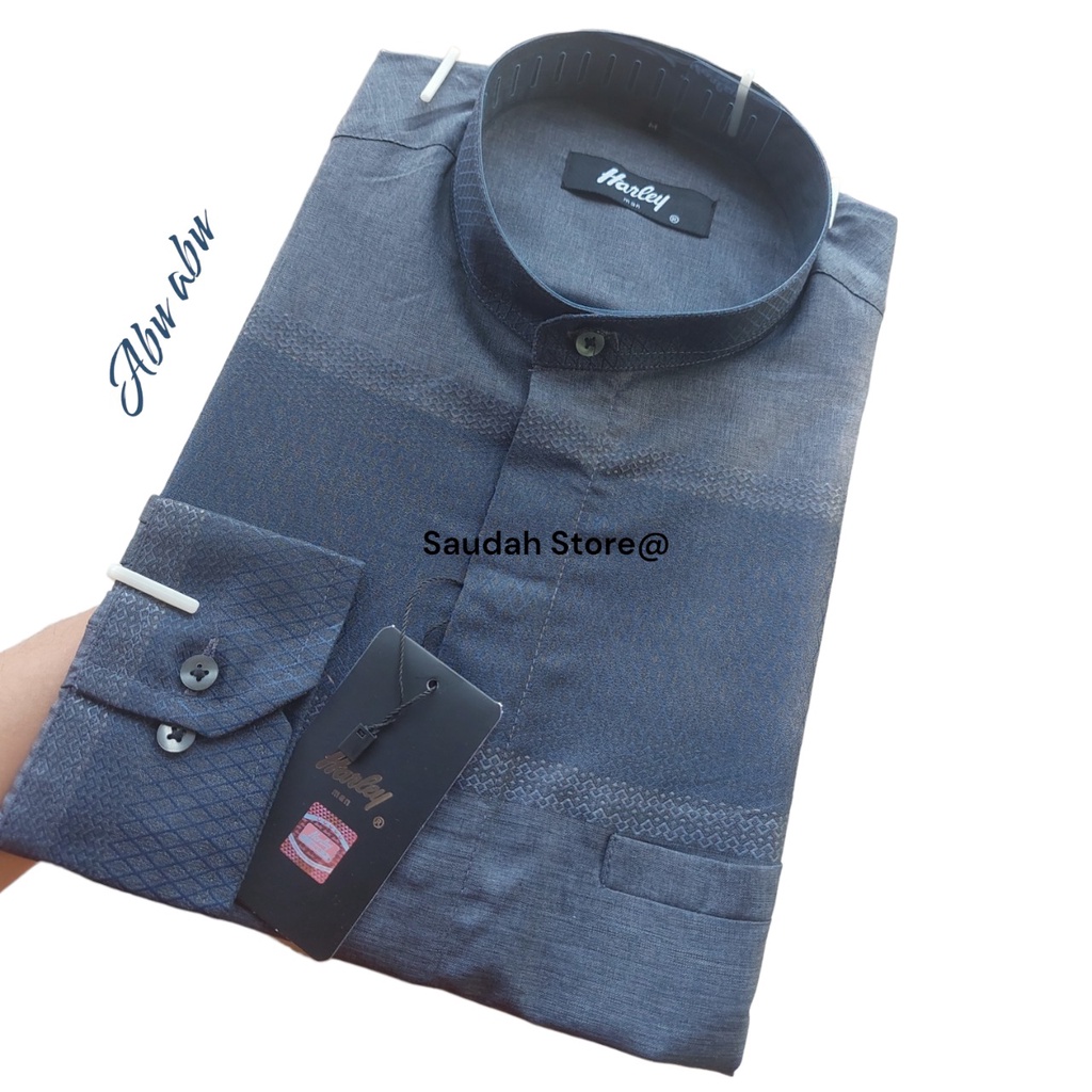 Koko Lengan Panjang Kemko Harley warna biru navy tua dongker tangan panjang