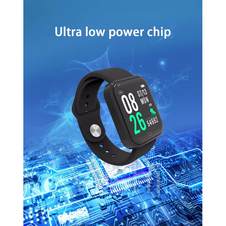 SKMEI Smartwatch Sport Fitness Tracker Heart Rate - D20L - Black