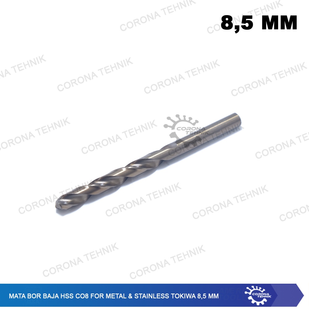 8,5 mm - Mata Bor Baja HSS Co8 For Metal &amp; Stainless Tokiwa