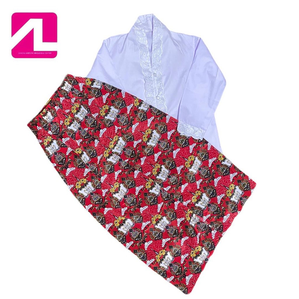 Setelan Kebaya Anak Putih Merah / Baju Kebaya Sunda / Kebaya Sekolah TK SD