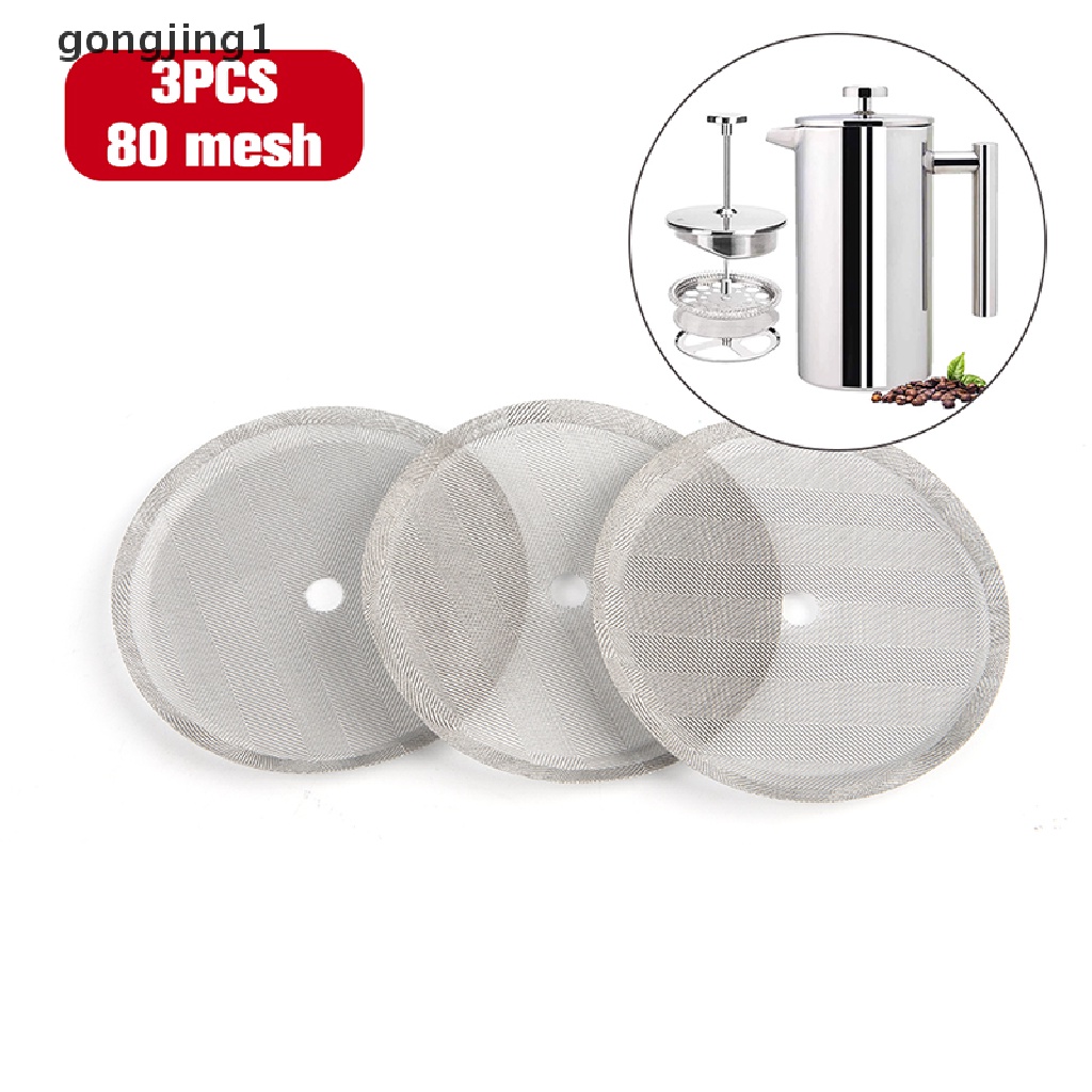 3 Pcs Saringan Pembuat Kopi Bahan Stainless Steel Dapat Digunakan Kembali