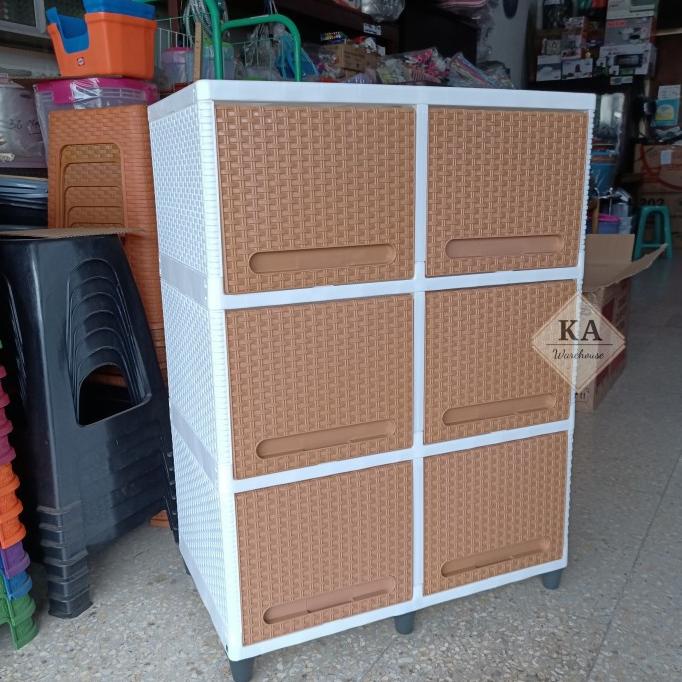 

Lemari Pakaian Plastik 3 Susun Club Flip Double / Flip Double 3 susun stock ready