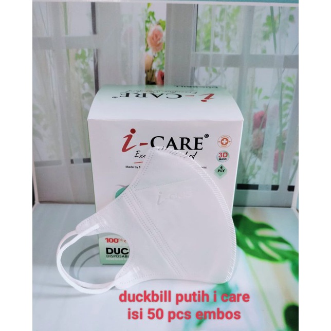 Masker Duckbill ICare 4 ply Isi 50 pcs