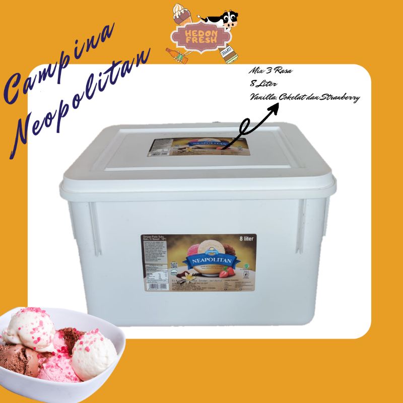 

ice cream campina neopolitan 8 Liter
