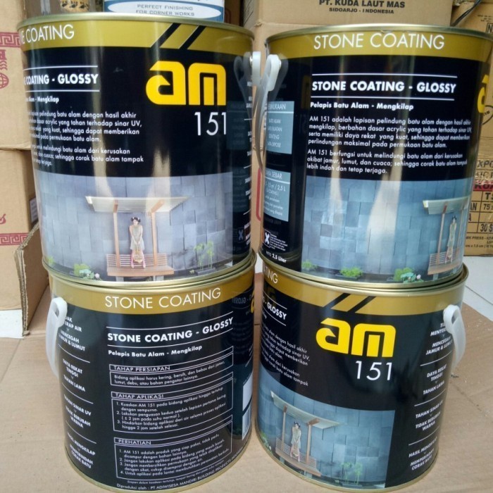Jual Cat vernis pelapis batu alam stone coating AM 151 AM151 clear