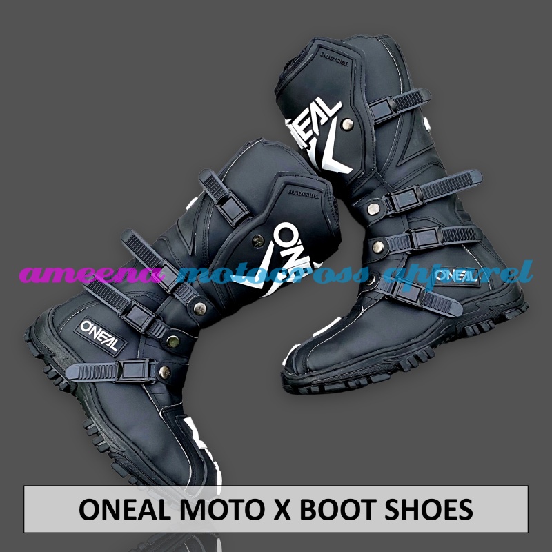 Sepatu MX Boots - Sepatu Trail - Sepatu Motocross - Sepatu Enduro - Sepatu Adventure - Black