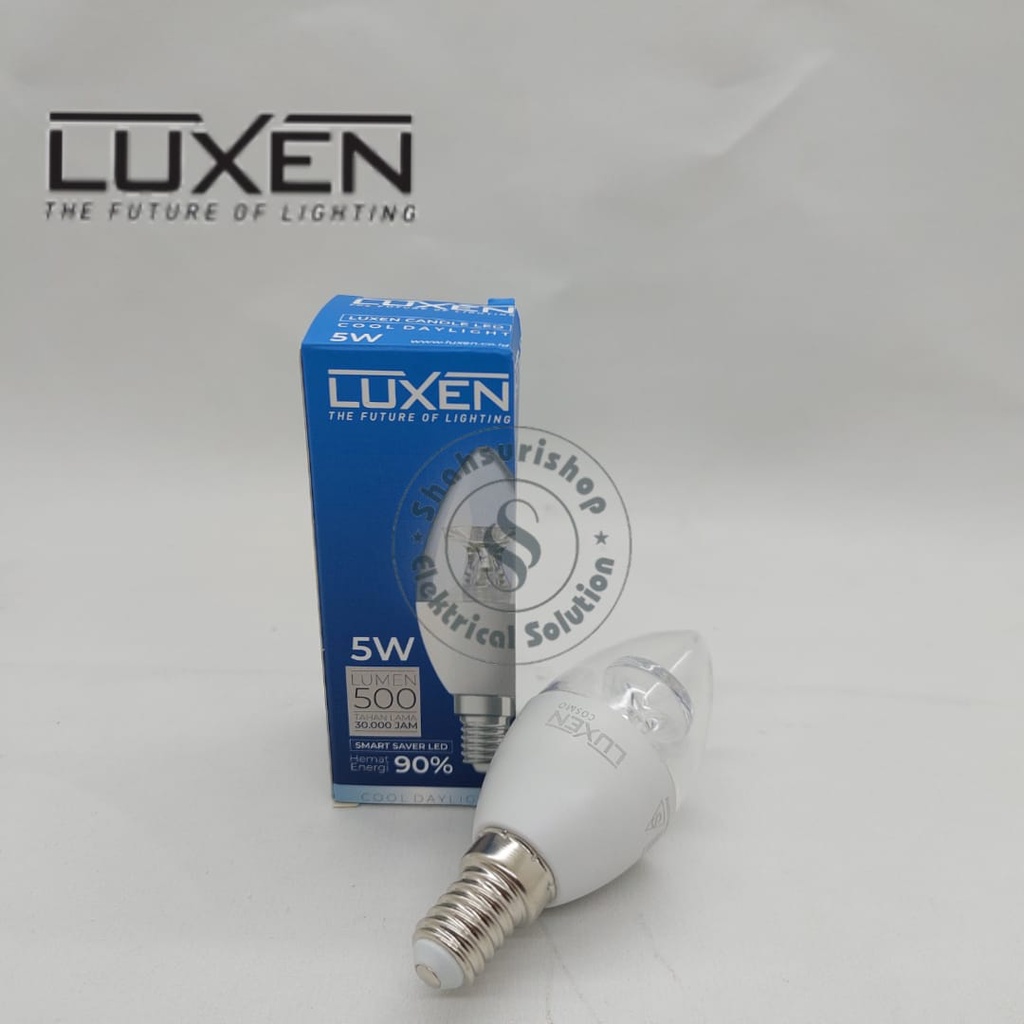 LUXEN LAMPU LED CANDLE E14 5 WATT 5W SNI