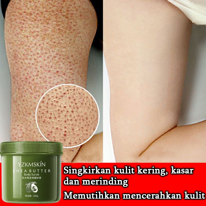 Lulur tubuh Whitening scrub Scrub pemutih Body scrub cream 250g whitening pelembab seluruh tubuh pengelupasan kulit mati meningkatkan kulit halus pemutih kulit