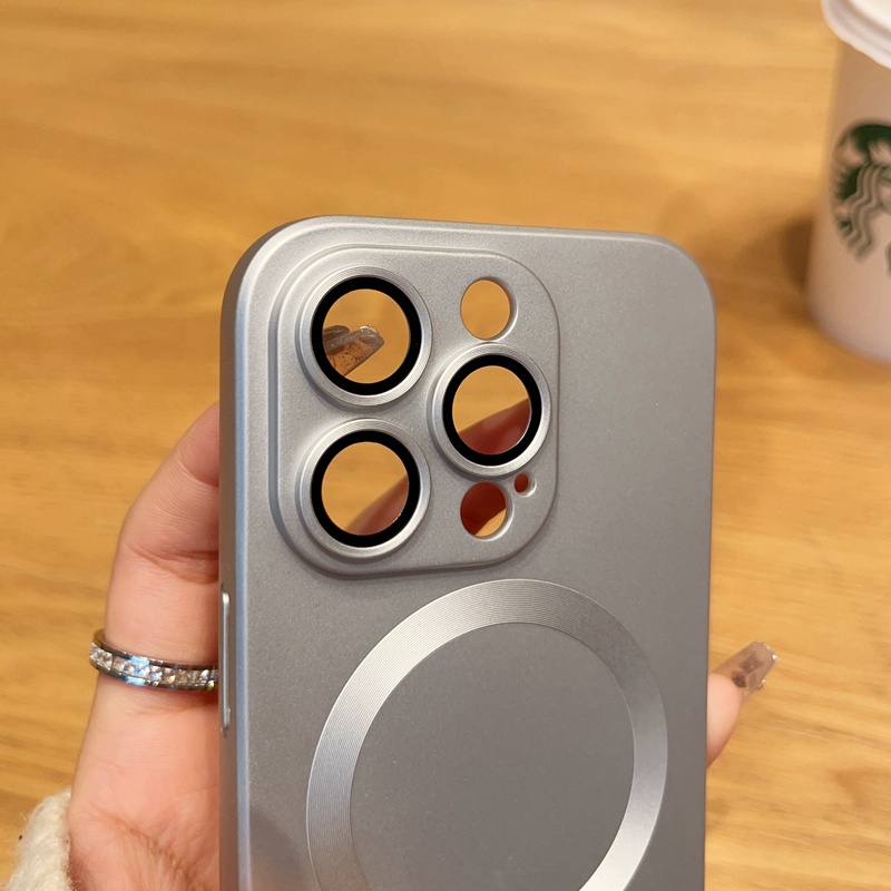 Juji Case Pelindung Magnet Elektroplating Cat Metal, Cocok Untuk iPhone 11 Pro Max12 13 14 Magnetik14 Dengan Perlindungan Lensa Kamera
