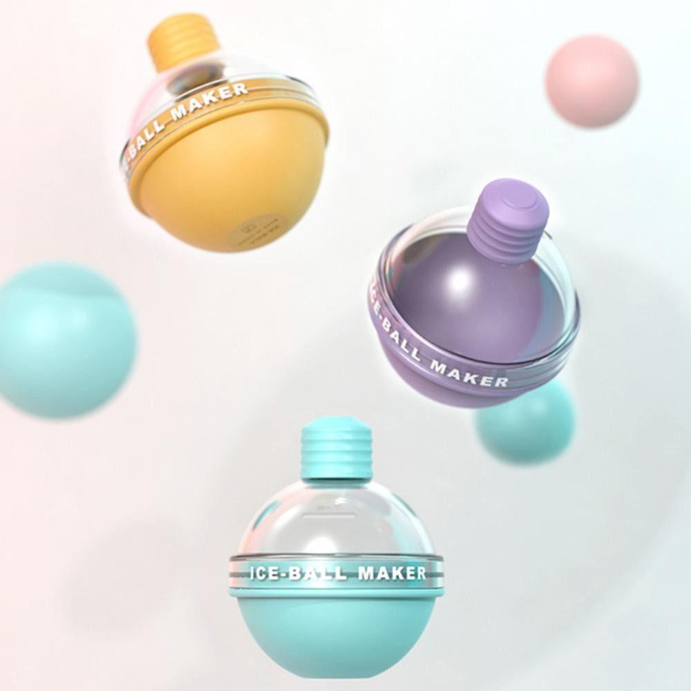 [Elegan] Ice Ball Maker Dapur Whiskey DIY Silikon Cetakan Es Hoki Bulat