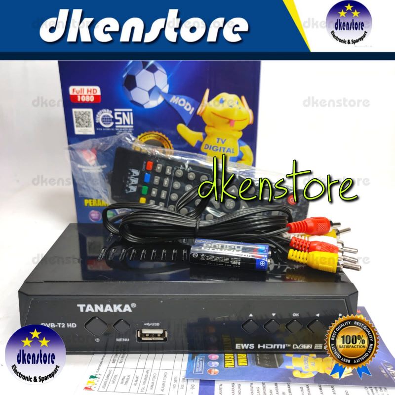 STB DVB T2 Digital HD Tanaka Metal Set Top Box Antena UHF