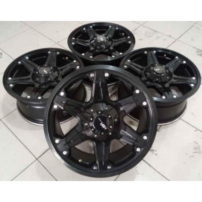 Velg Mobil Bekas Hsr Hello Ring 18x8,5 Pcd 5x100 5x114,3 ET42 black buat Xpander X-Trail Rush CRV Te