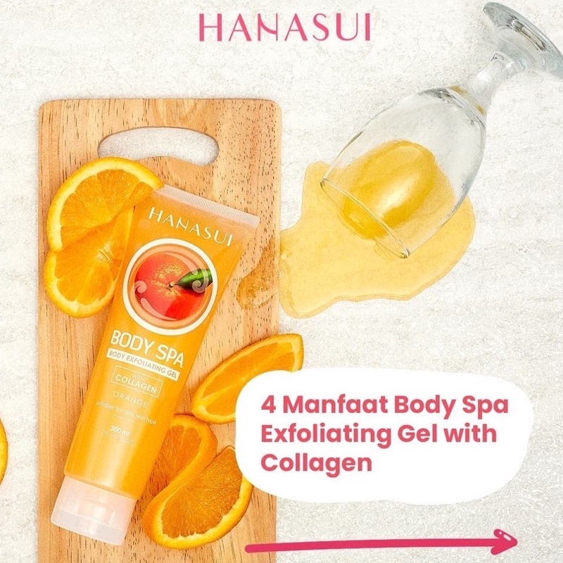 Hanasui Body Spa Exfoliating Gel With Collagen 300ML 8 Varian