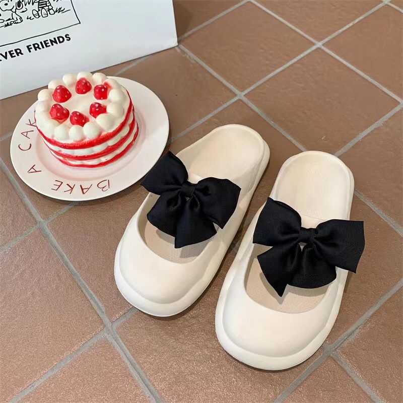 CUCI GUDANG TOPGROSIR GR0993 Sandal Slip On Bow Tie Terbaru Wanita Import