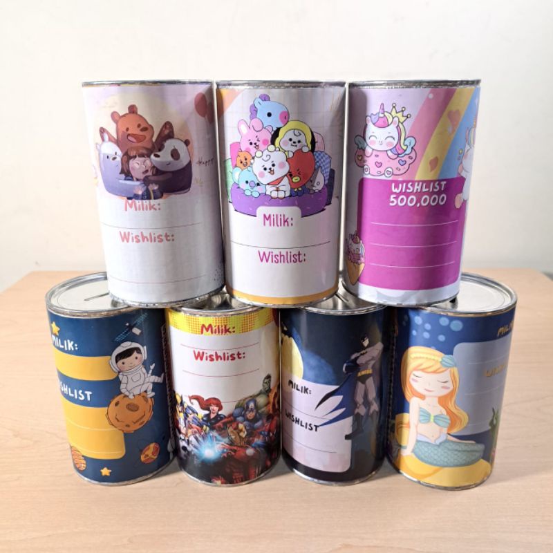 Celengan Target Karakter Souvenir Ulang Tahun Anak