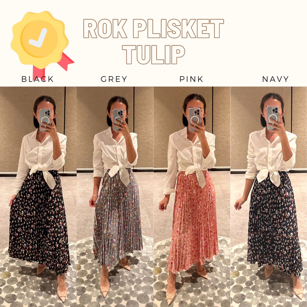 MBL Rok Plisket Motif Bangkok / Pleated Skirt