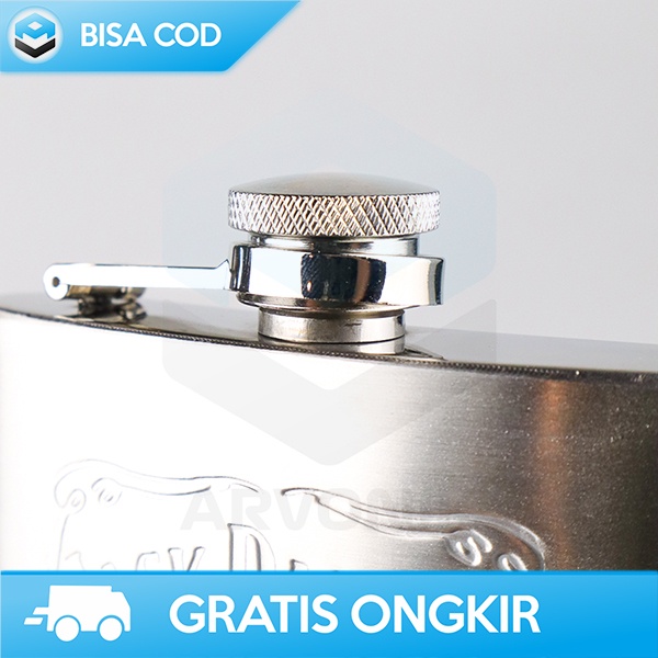HIP FLASK STAINLESS STEEL ANTI KARAT BOTOL ARAK WINE BIR RETRO 7 OZ