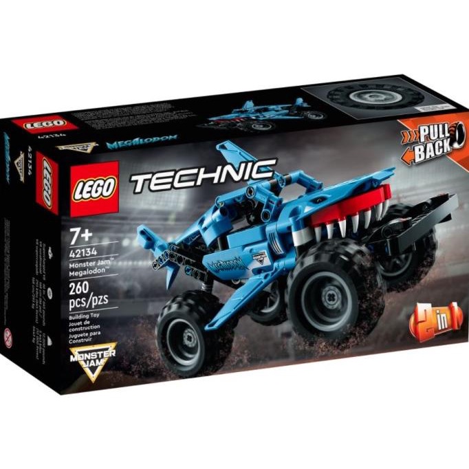 Lego Technic 42134 Monster Jam Megalodon / mainan anak mobil monster stock ada