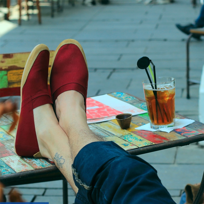 Niel Sepatu Pria Slip On Bridge Twill Kanvas