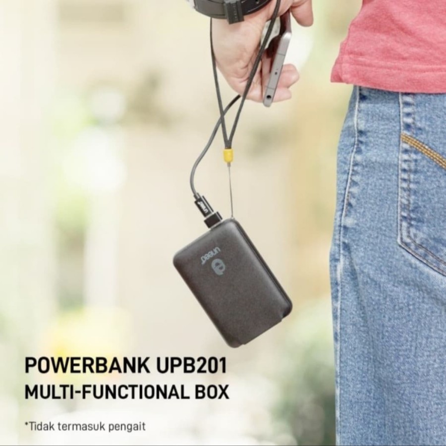 Uneed Powerbank 5000 mAh with Cable Type-C ,Micro USB,Lightning UPB201 Original