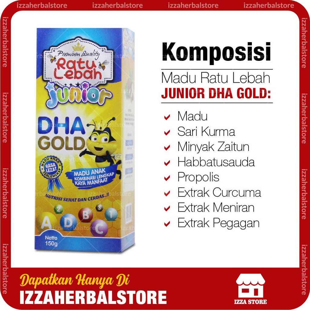 Madu Anak Pintar Madu Anak Ratu Lebah Junior DHA GOLD Penambah Nafsu Makan Dan Otak Anak Cerdas