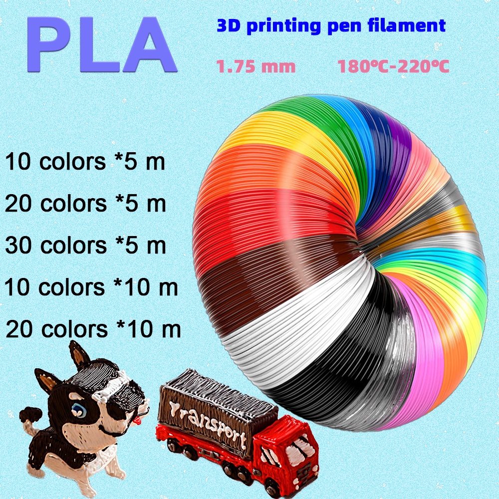 【10-20 Warna 5 Meter】3D Printer Filament/Printing Filament Untuk 3D Printer/Filament Refill PLA