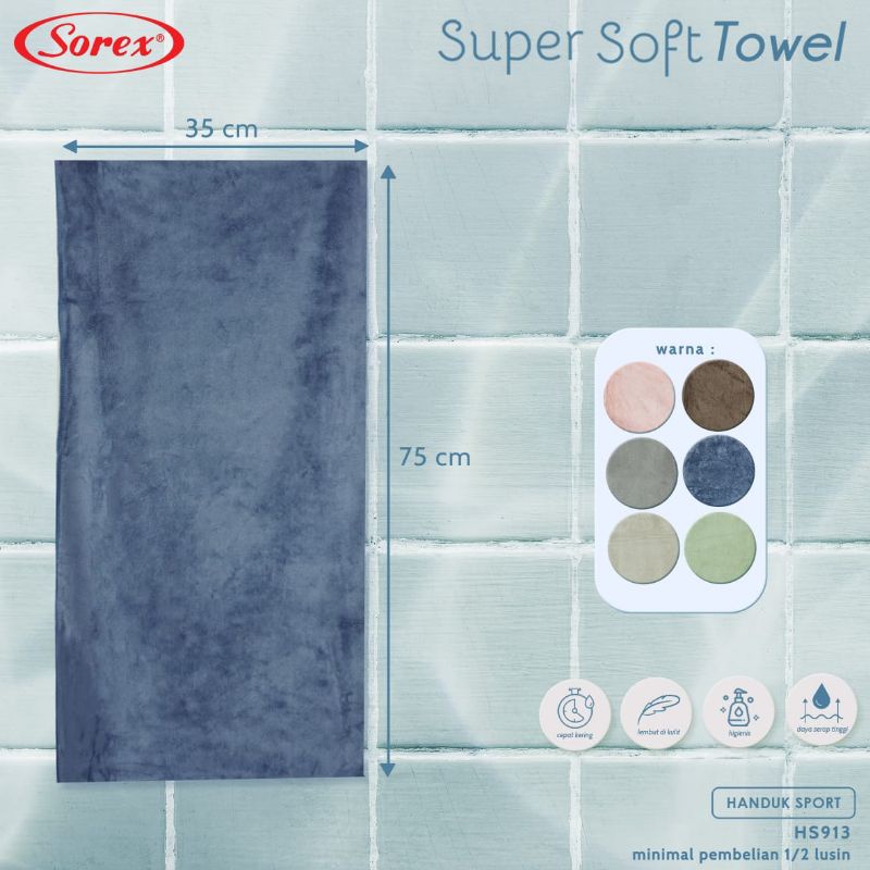 Handuk sport sorex microfiber HS 913/handuk leher