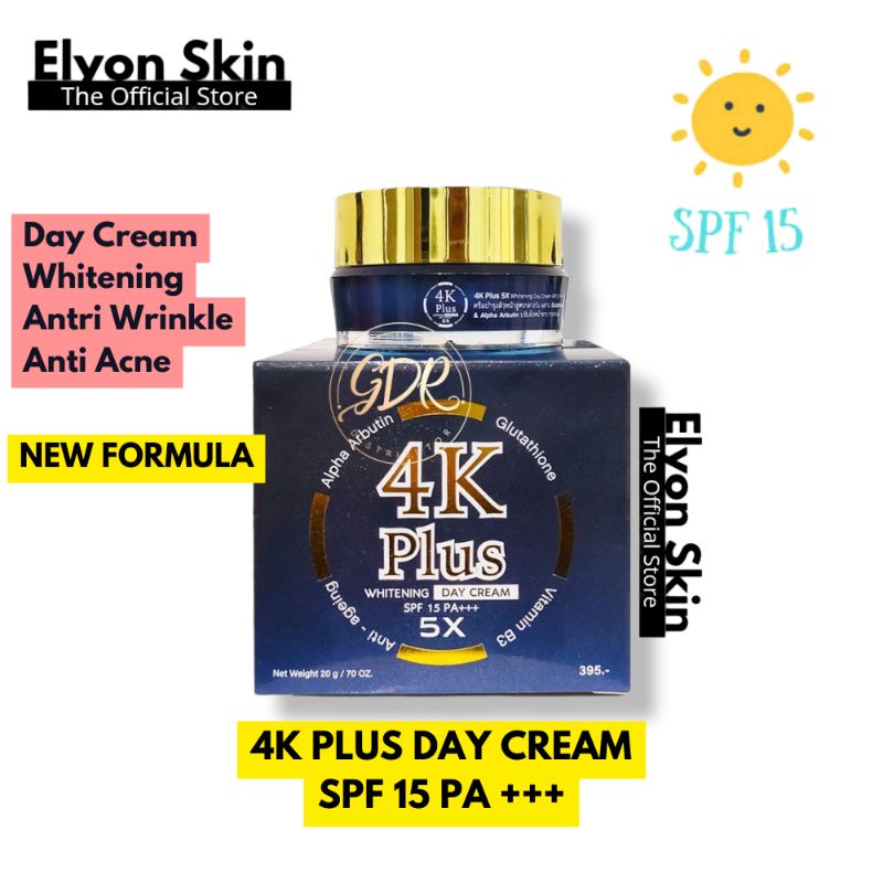 4K PLUS 5X WHITENING DAY CREAM SPF15 PA+++ ORIGINAL SUNSCREEN CREAM SPF 15