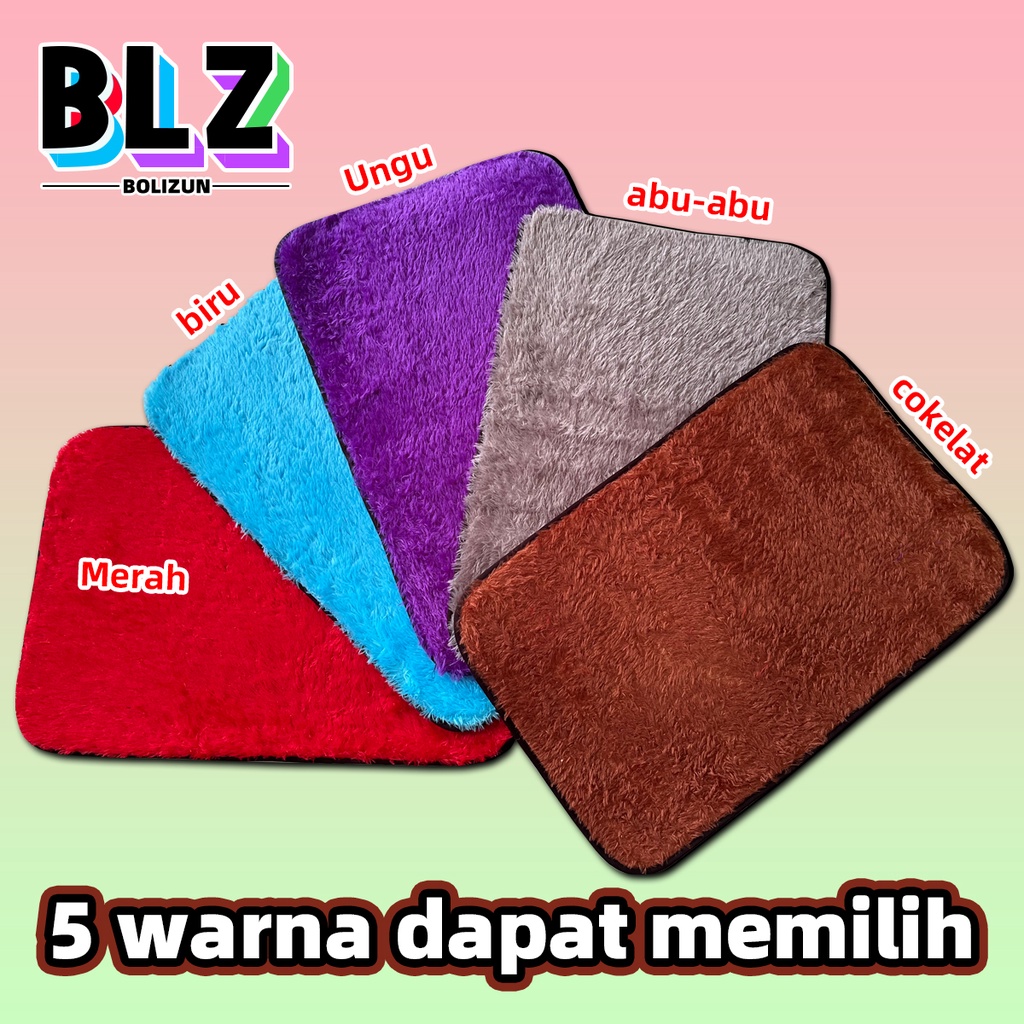 Bolizun keset kaki bulu / keset kaki anti slip karpet bulu kamar tidur /karpet permadani / keset serap air/keset kaki murah keset lantai 38x58