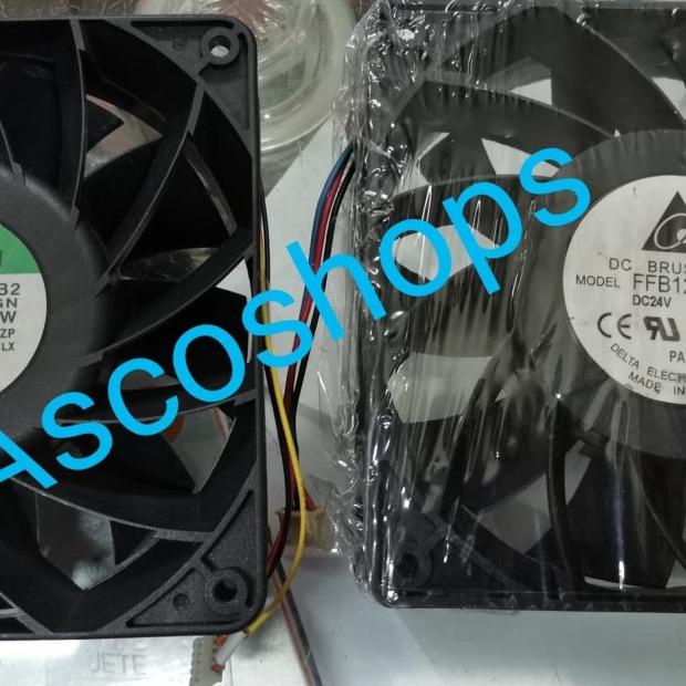 Kipas fan panel high speed 24v dc 12x12 cm 12 x 12cm ball bearing