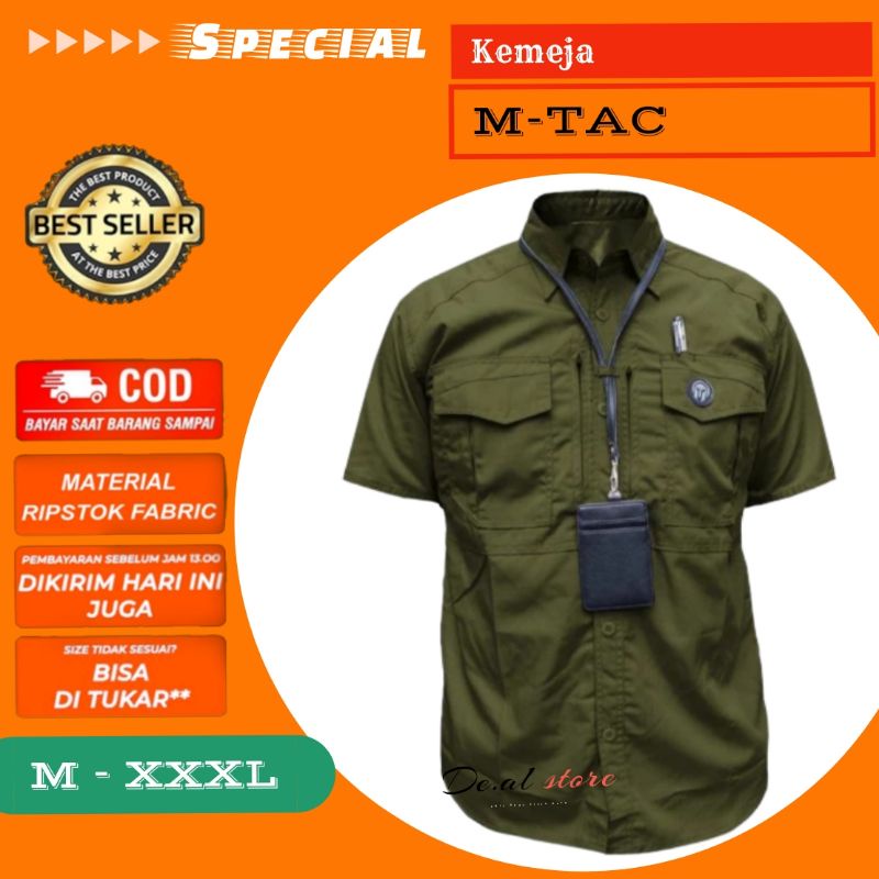 Tersedia BIG SIZE Kemeja M-TAC Lengan pendek | Kemeja Lapangan PDL Outdoor